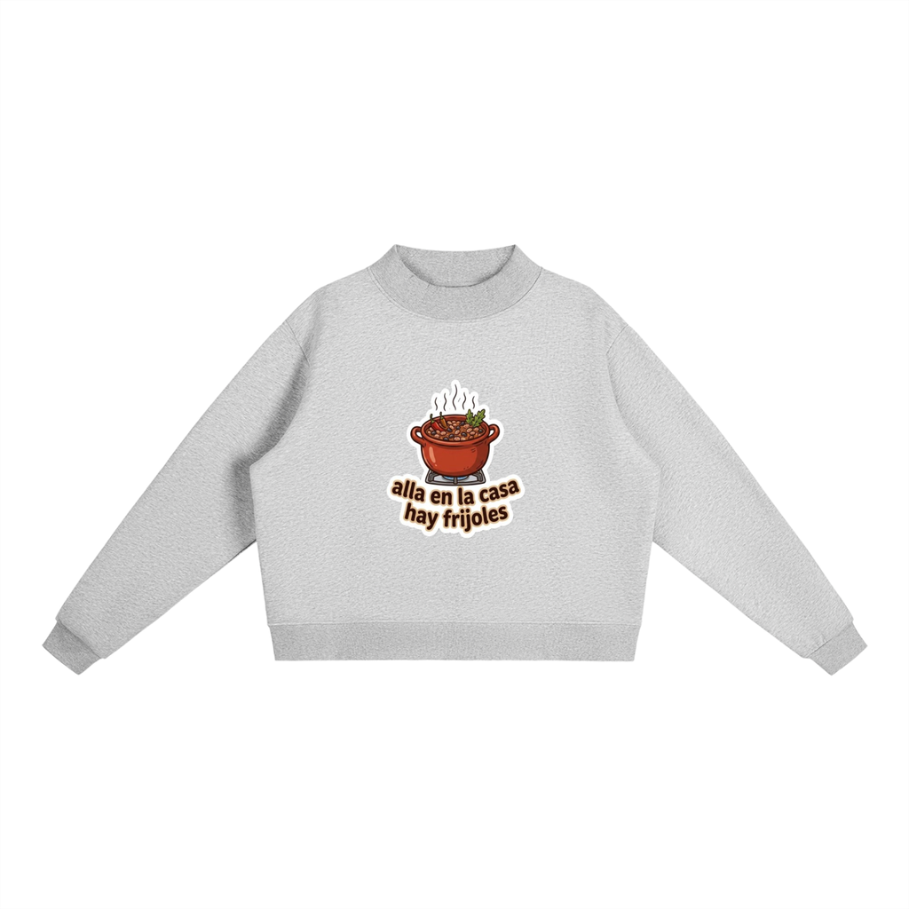 Essential Fleece Mock-Neck Crew Sweatshirt